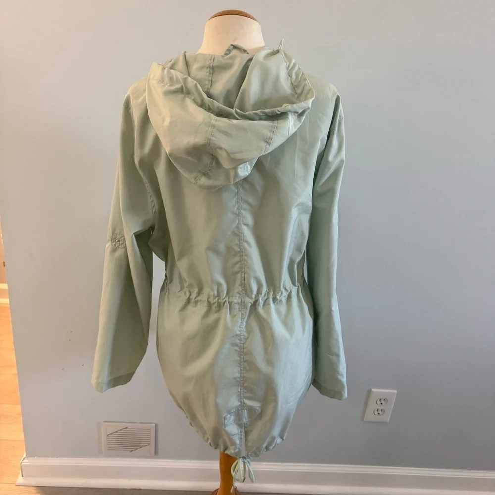 Primark Mint Green Hooded Drawstring Utility Jacket - Picture 3 of 4